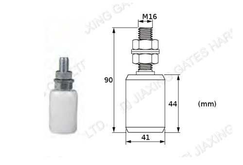 Cylindrický vodicí válec z nylonu 41x44